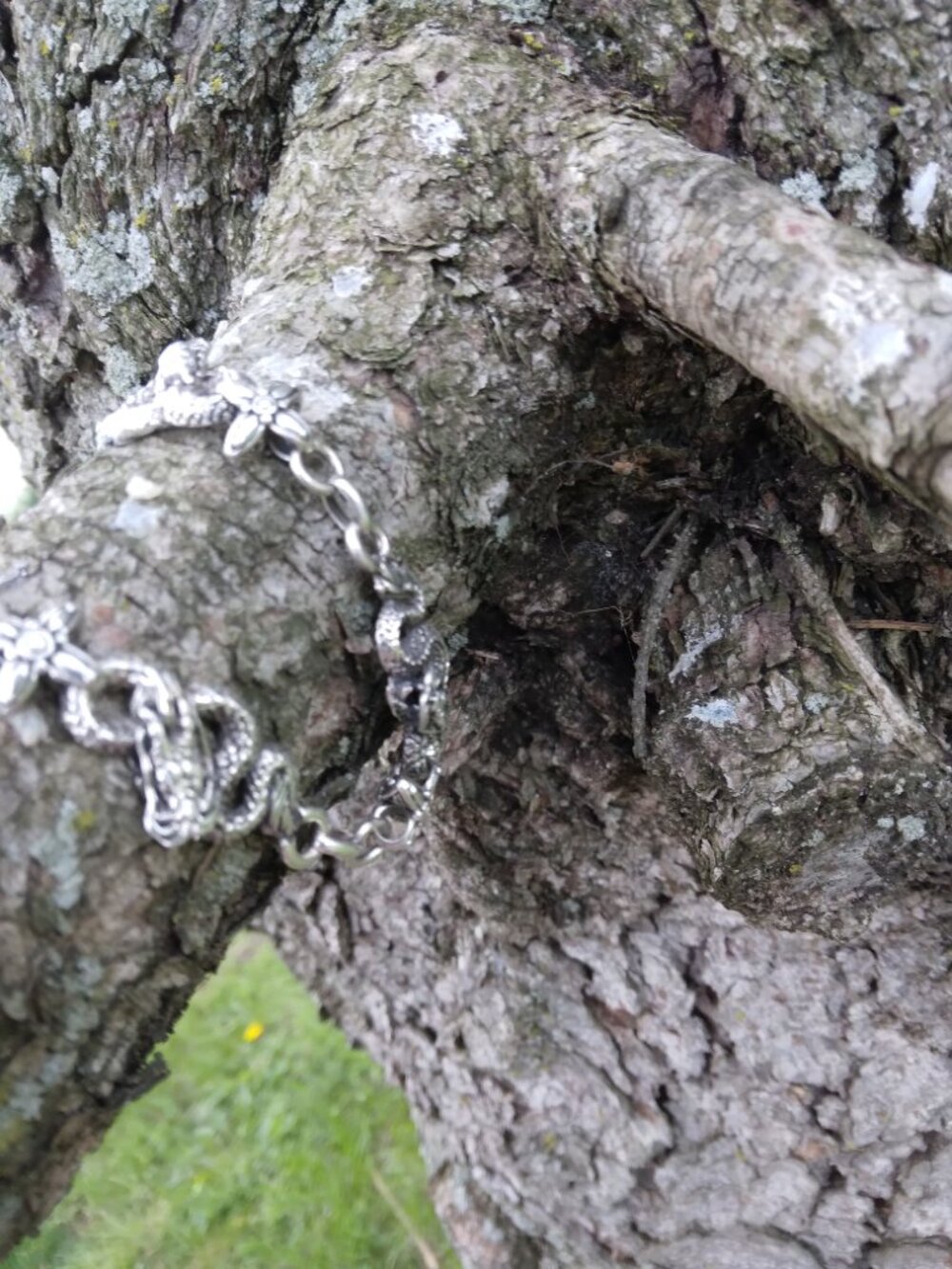 Artisan of Bali Sterling Silver Dragon Link Bracelet 7.5 Inches Adjustable - Picture 11 of 13
